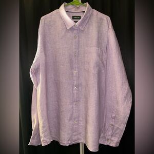 Orvis Men's Light Purple Casual Button-Down Shirt Fly Fishing
